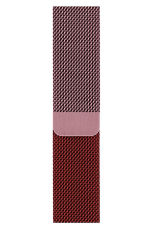 Apple Watch Compatible Steel Milano Loop Rose Red 