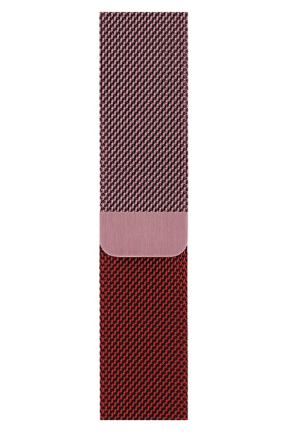 Apple Watch Uyumlu Metal Milano Loop Rose Red  bikordon