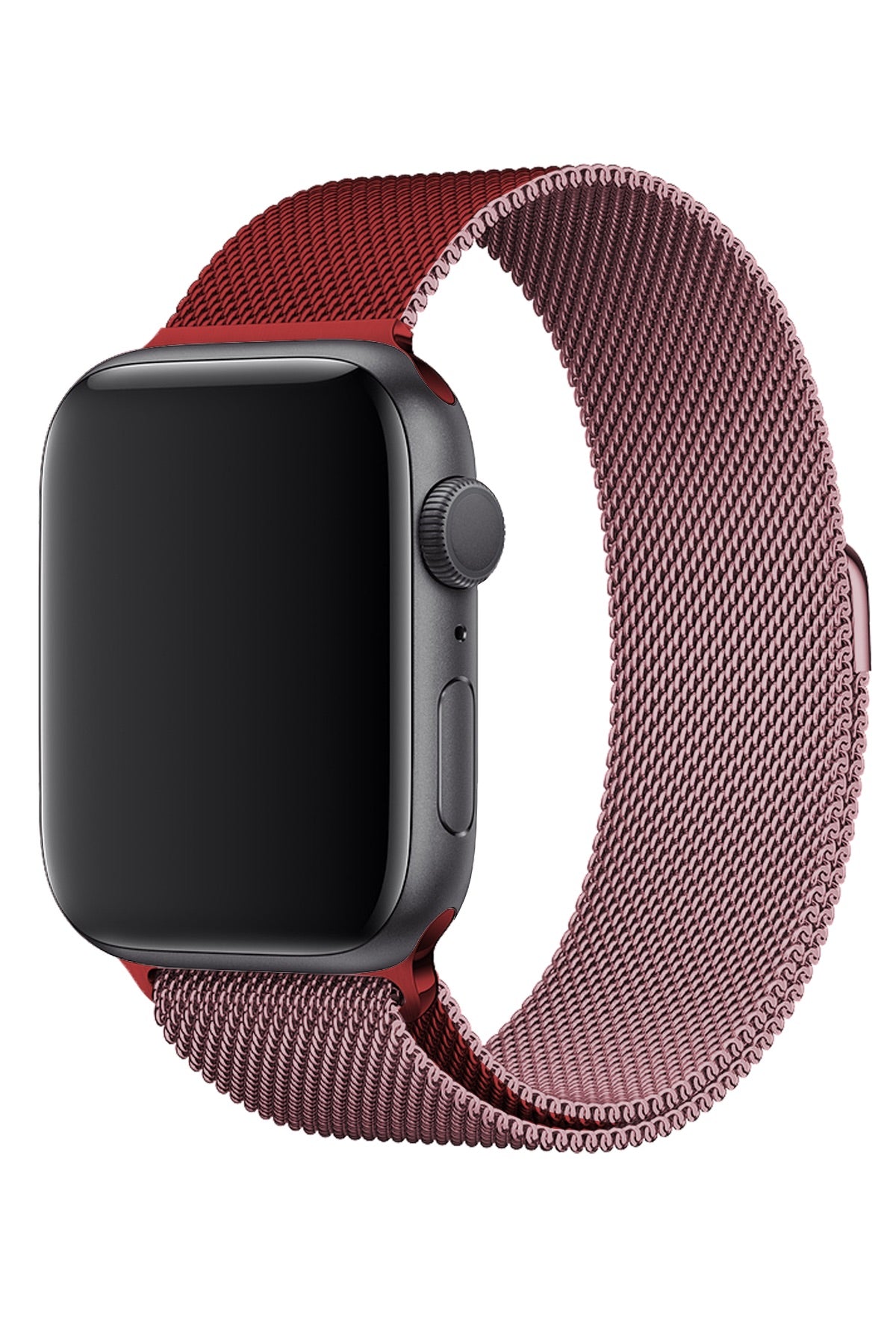 Apple Watch Uyumlu Metal Milano Loop Rose Red  bikordon