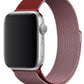 Apple Watch Compatible Steel Milano Loop Rose Red 