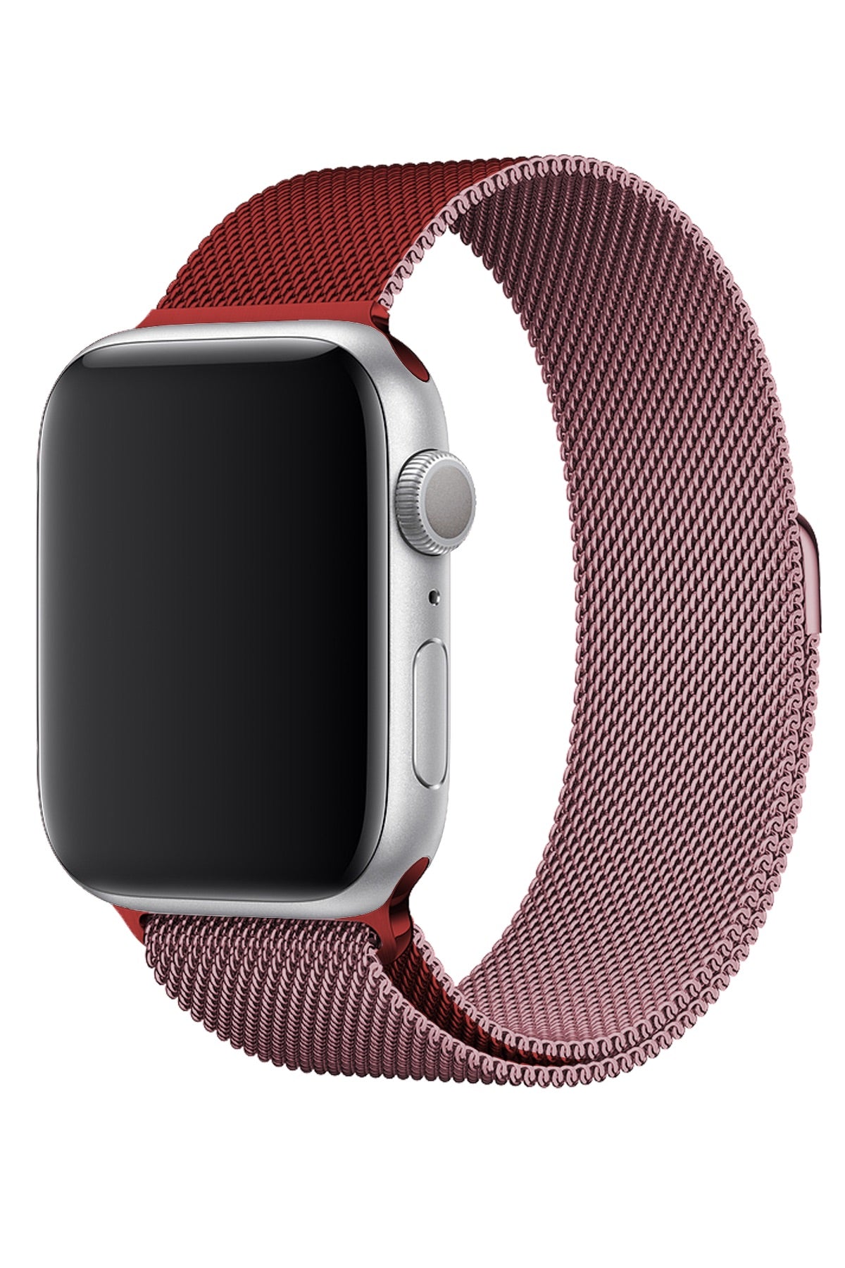 Apple Watch Uyumlu Metal Milano Loop Rose Red  bikordon