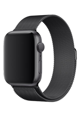 Apple Watch Uyumlu Metal Milano Loop Siyah  bikordon