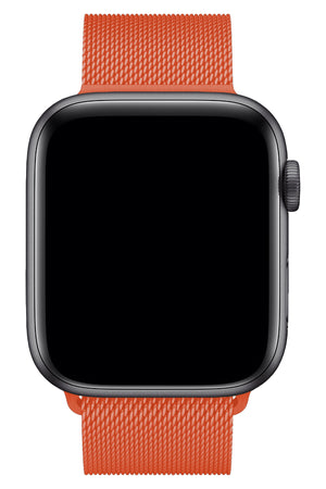 Apple Watch Compatible Steel Milano Loop Orange 
