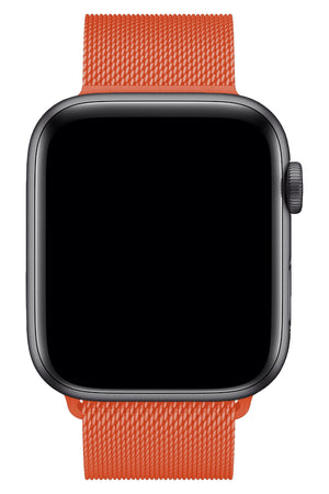 Apple Watch Uyumlu Metal Milano Loop Turuncu  bikordon