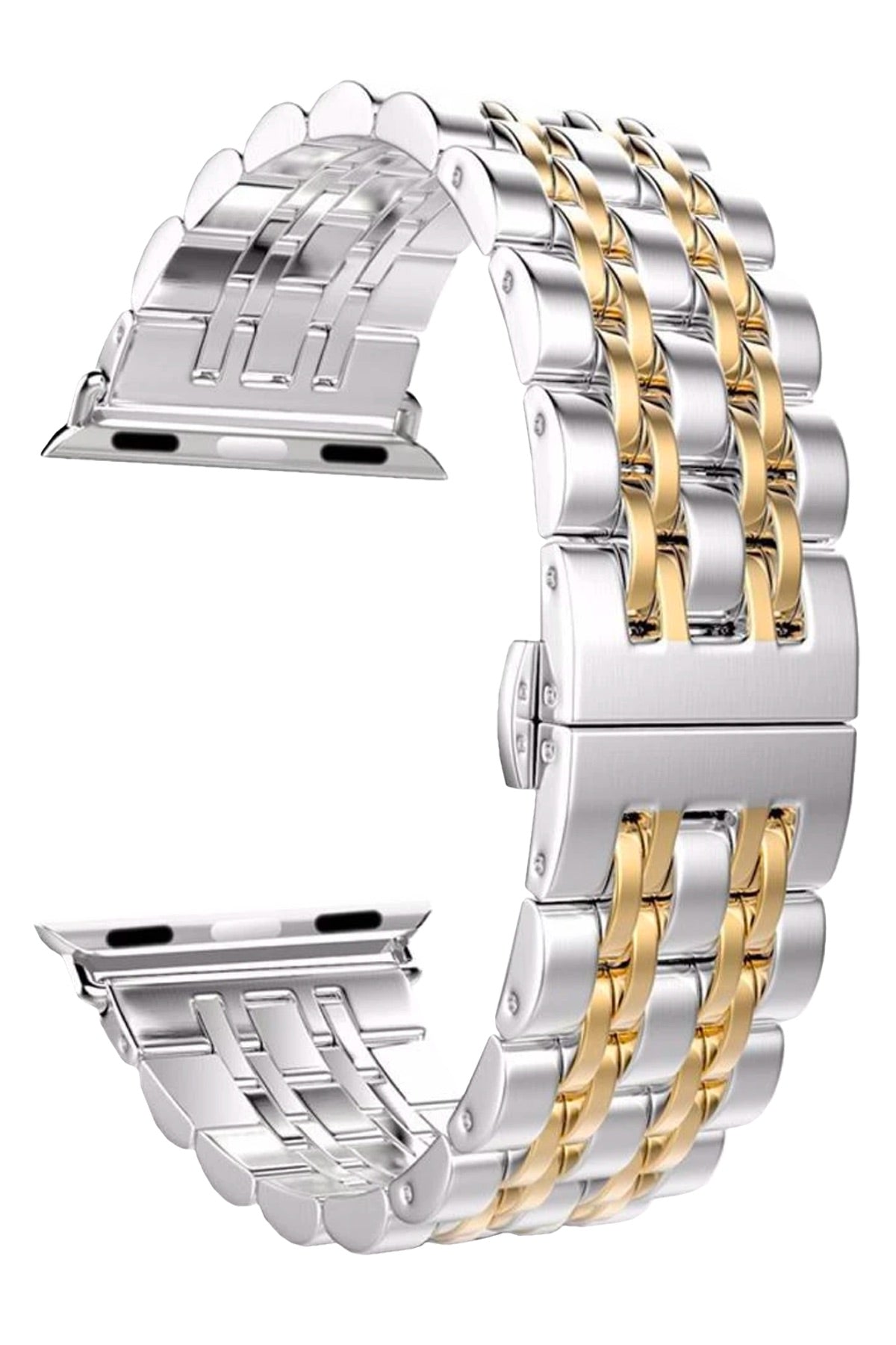 Apple Watch Uyumlu Klasik Çelik Loop Kordon Gold  bikordon