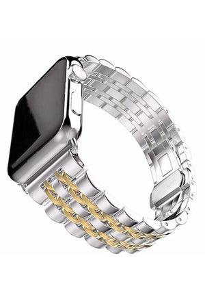 Apple Watch Uyumlu Klasik Çelik Loop Kordon Gold  bikordon