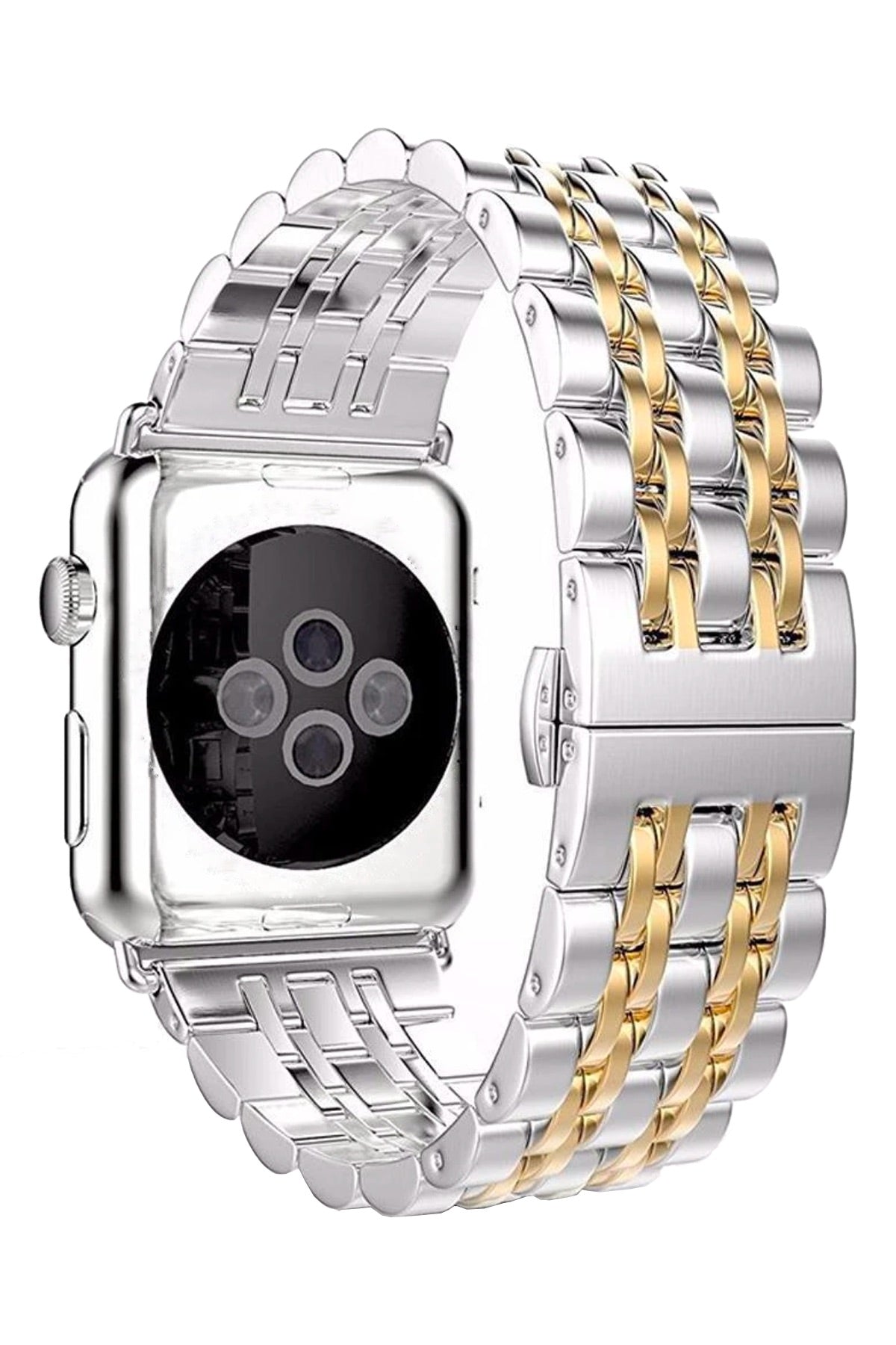 Apple Watch Uyumlu Klasik Çelik Loop Kordon Gold  bikordon