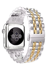 Apple Watch Compatible Classic Steel Loop Band Gold 