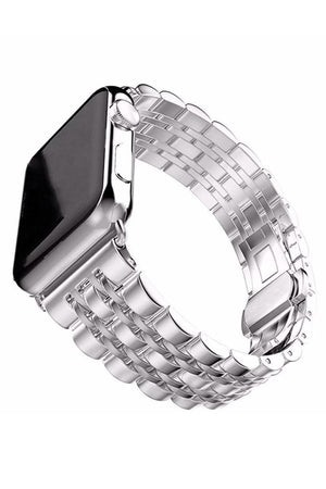 Apple Watch Uyumlu Klasik Çelik Loop Kordon Gümüş Gri