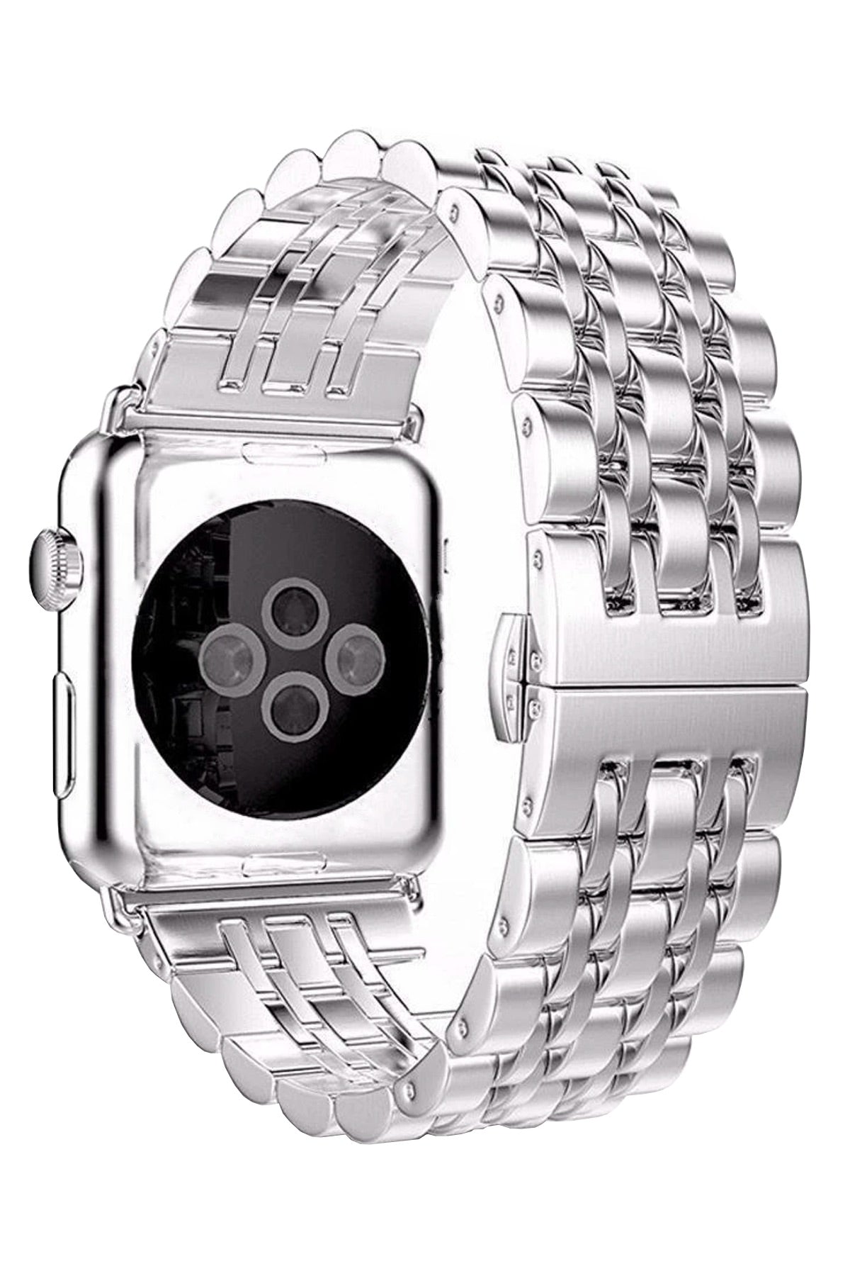 Apple Watch Uyumlu Klasik Çelik Loop Kordon Gümüş Gri  bikordon