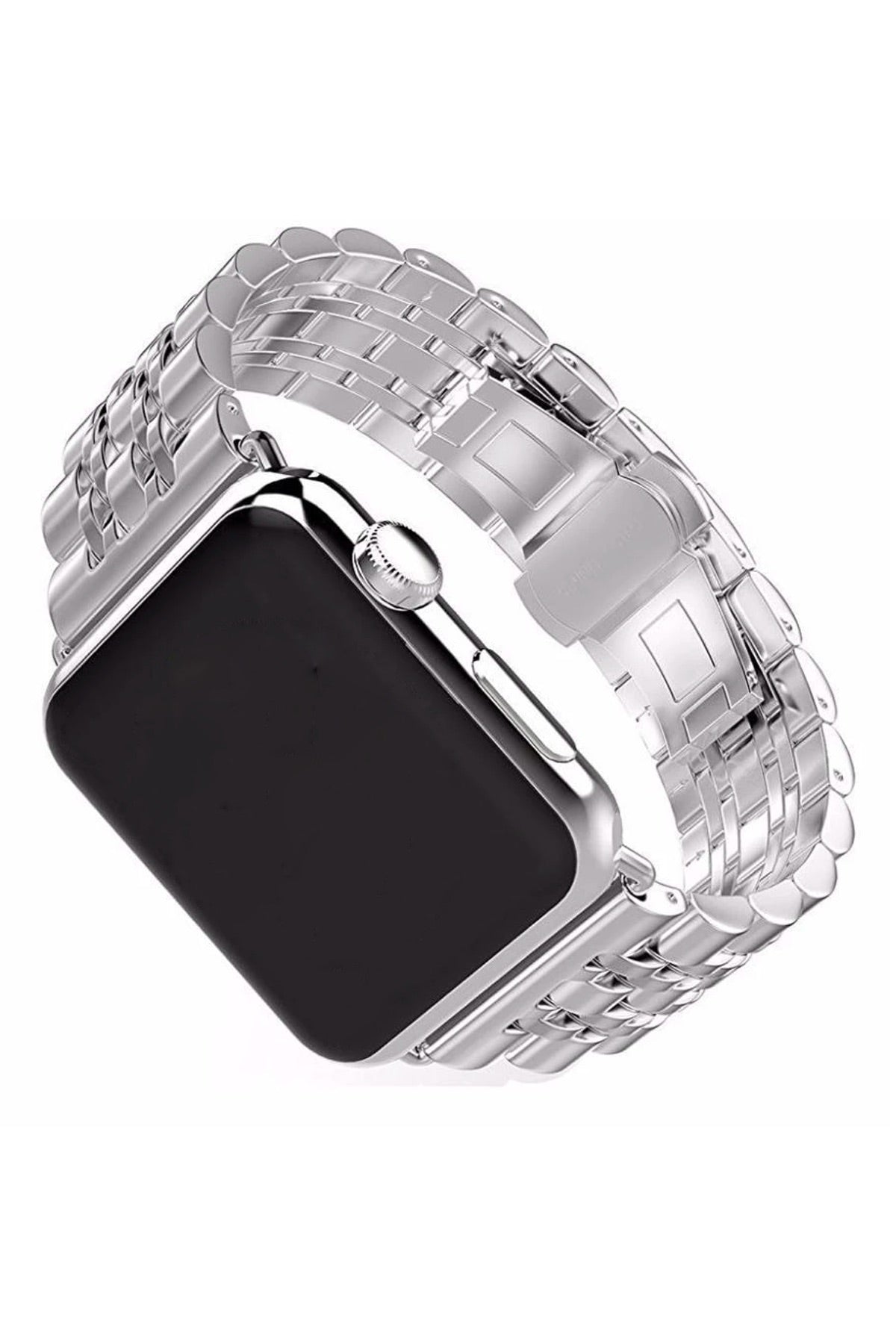 Apple Watch Uyumlu Klasik Çelik Loop Kordon Gümüş Gri  bikordon
