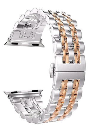 Apple Watch Uyumlu Klasik Çelik Loop Kordon Rose Gold  bikordon