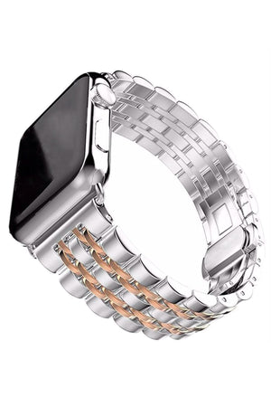 Apple Watch Uyumlu Klasik Çelik Loop Kordon Rose Gold  bikordon