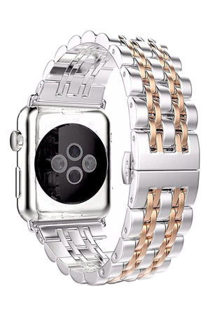 Apple Watch Uyumlu Klasik Çelik Loop Kordon Rose Gold  bikordon