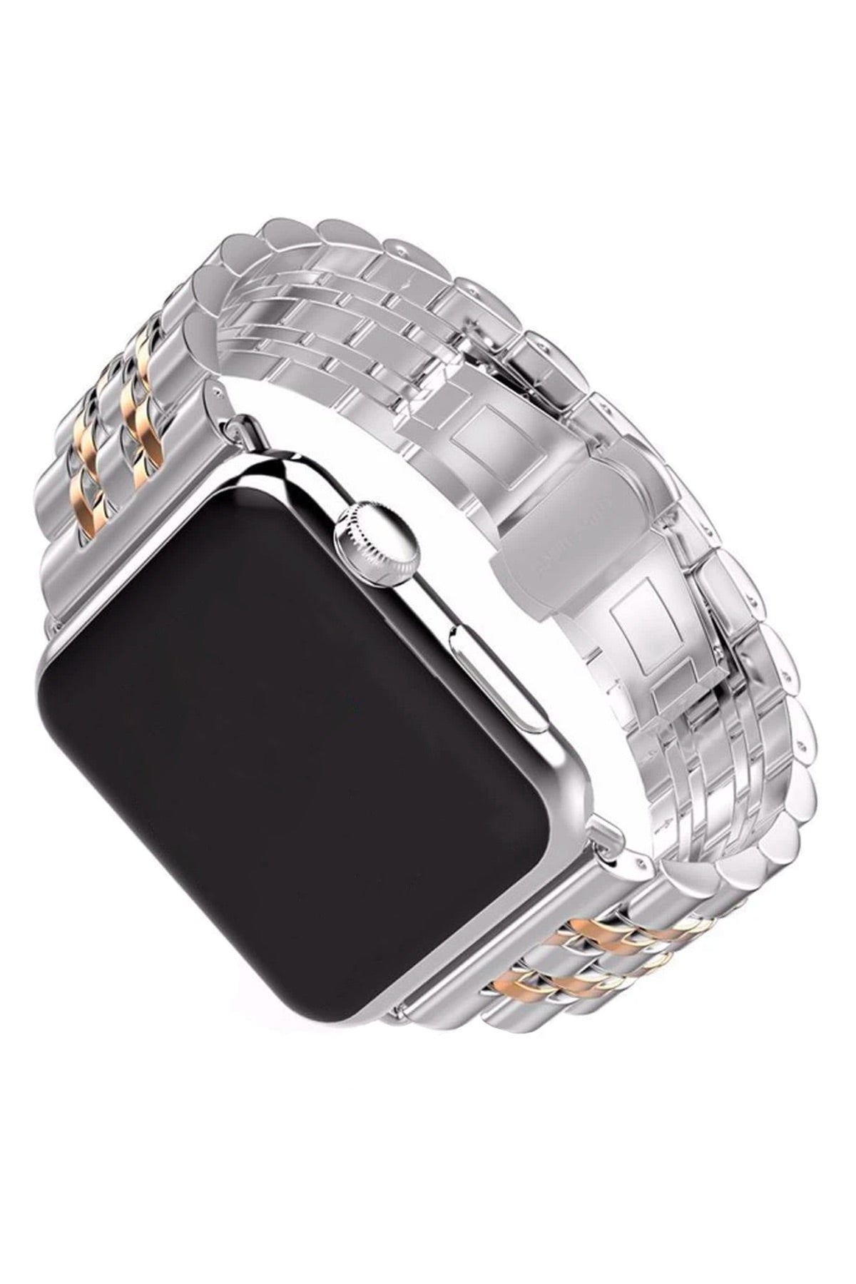 Apple Watch Uyumlu Klasik Çelik Loop Kordon Rose Gold  bikordon