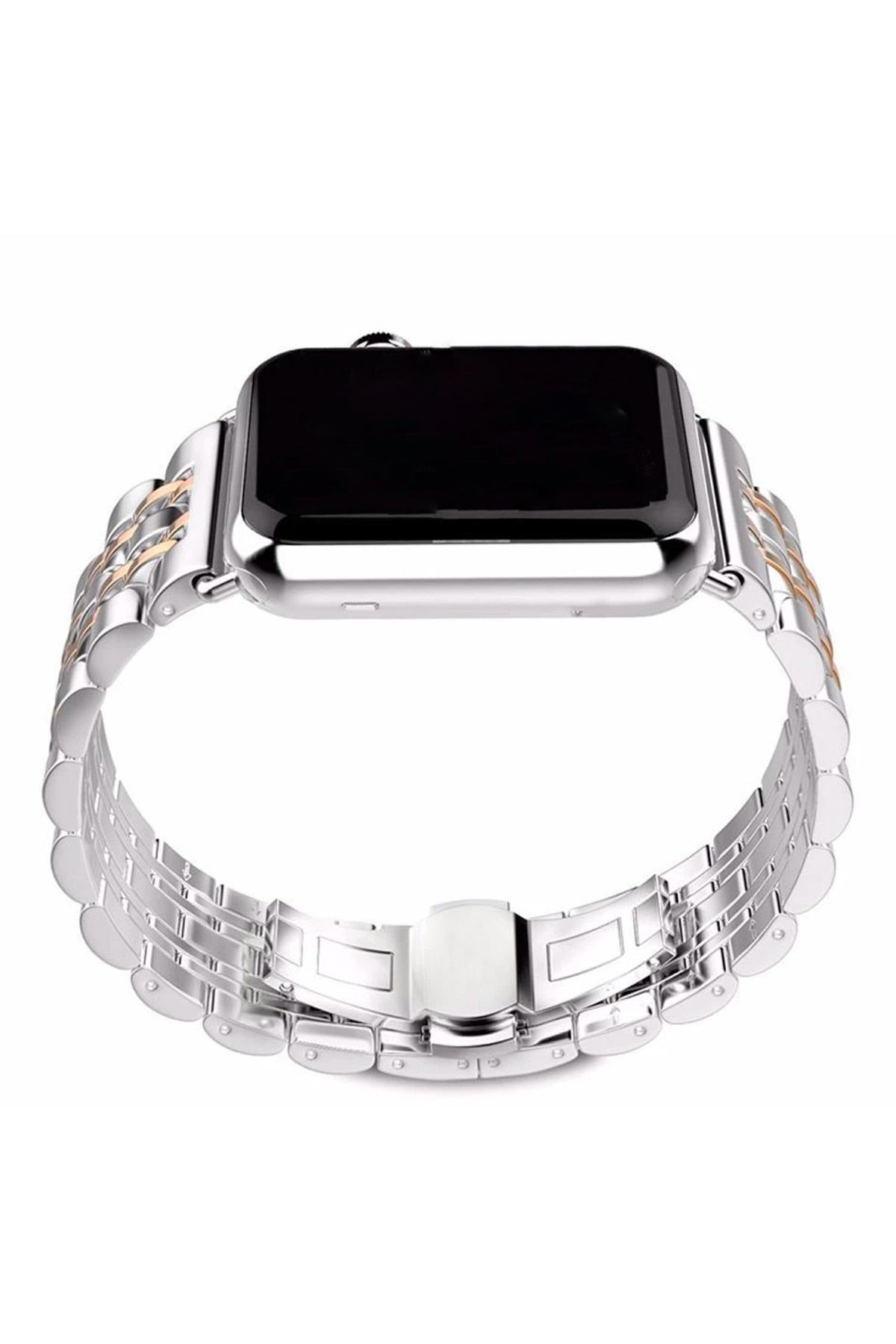Apple Watch Uyumlu Klasik Çelik Loop Kordon Rose Gold  bikordon
