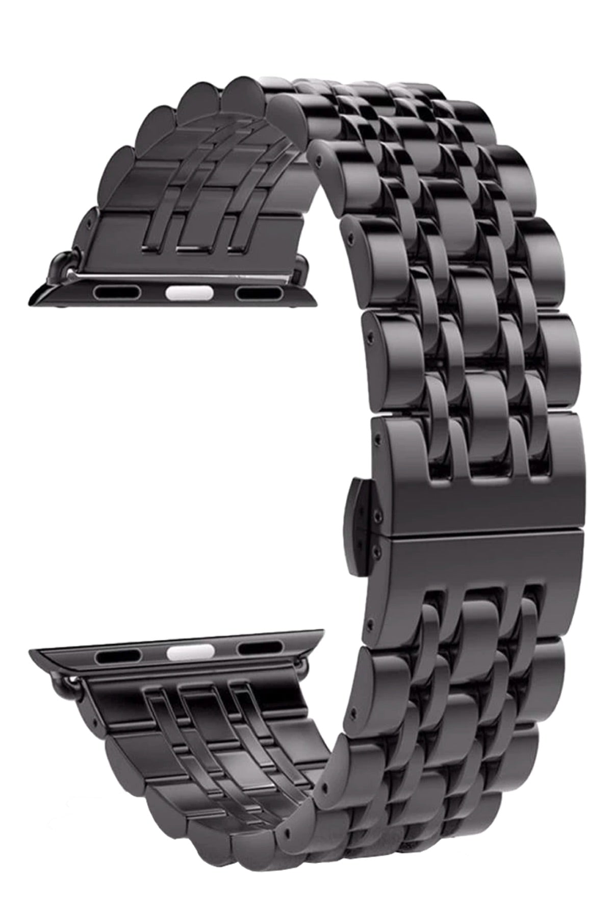 Apple Watch Compatible Classic Steel Loop Band Black 