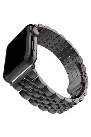 Apple Watch Uyumlu Klasik Çelik Loop Kordon Siyah  bikordon