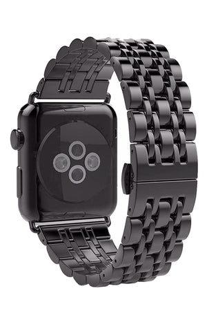 Apple Watch Uyumlu Klasik Çelik Loop Kordon Siyah  bikordon