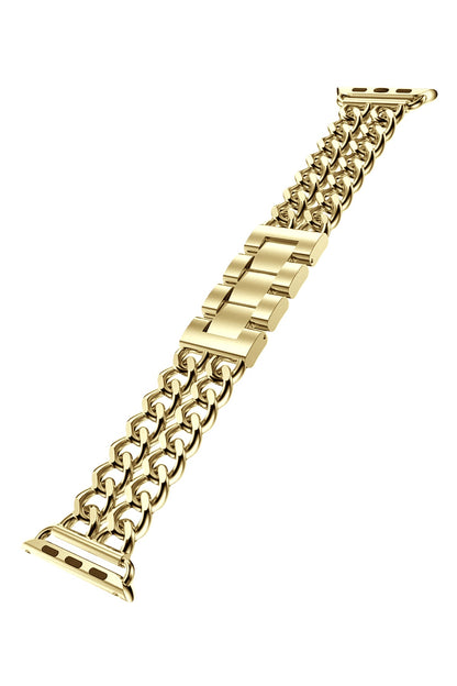 Apple Watch Compatible Steel Chain Loop Band Gold 