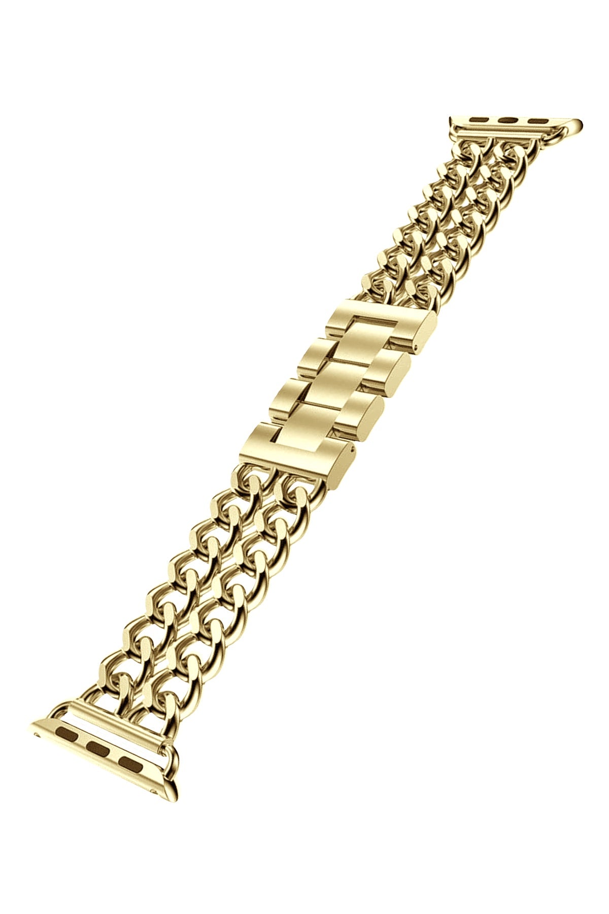 Apple Watch Uyumlu Çelik Zincir Loop Kordon Gold  bikordon