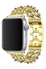 Apple Watch Uyumlu Çelik Zincir Loop Kordon Gold