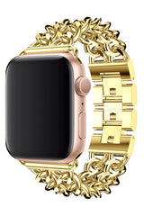 Apple Watch Uyumlu Çelik Zincir Loop Kordon Gold