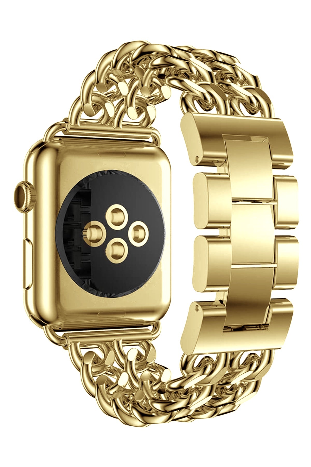Apple Watch Uyumlu Çelik Zincir Loop Kordon Gold  bikordon