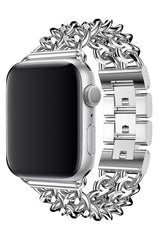 Apple Watch Compatible Steel Chain Loop Band Silver Gray 