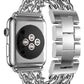 Apple Watch Uyumlu Çelik Zincir Loop Kordon Gümüş Gri