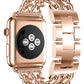 Apple Watch Compatible Steel Chain Loop Band Rose Gold