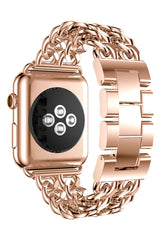 Apple Watch Uyumlu Çelik Zincir Loop Kordon Rose Gold