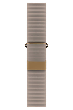 Apple Watch Compatible Premium Leather Loop Band Almond 