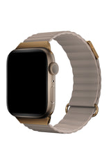 Apple Watch Uyumlu Premium Deri Loop Kordon Almond