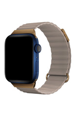 Apple Watch Uyumlu Premium Deri Loop Kordon Almond