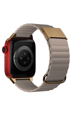Apple Watch Uyumlu Premium Deri Loop Kordon Almond
