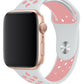 Apple Watch Uyumlu Silikon Delikli Spor Kordon Beyaz Kum Pembe