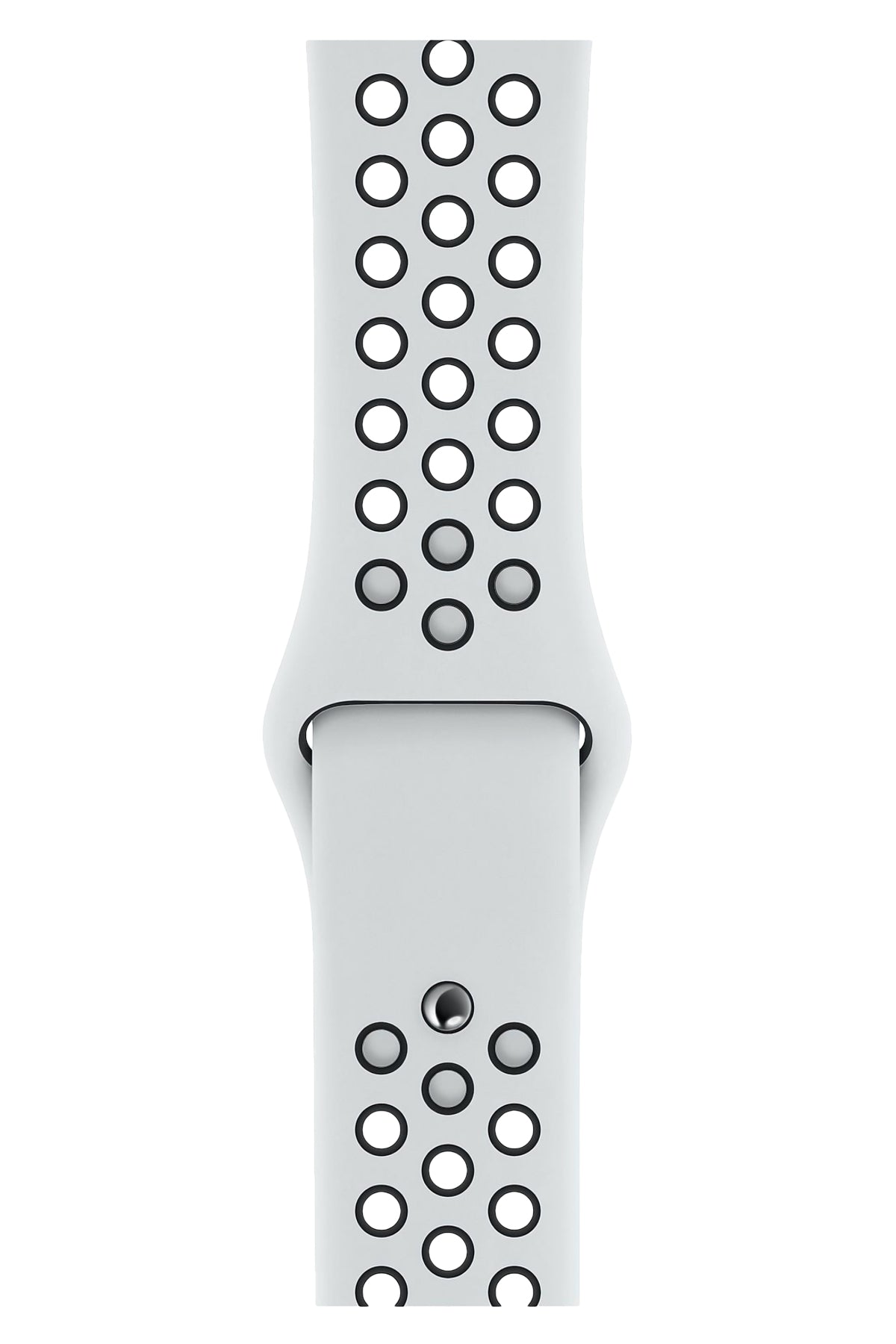Apple Watch Uyumlu Silikon Delikli Spor Kordon Beyaz Siyah  bikordon