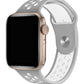 Apple Watch Uyumlu Silikon Delikli Spor Kordon Gri Beyaz