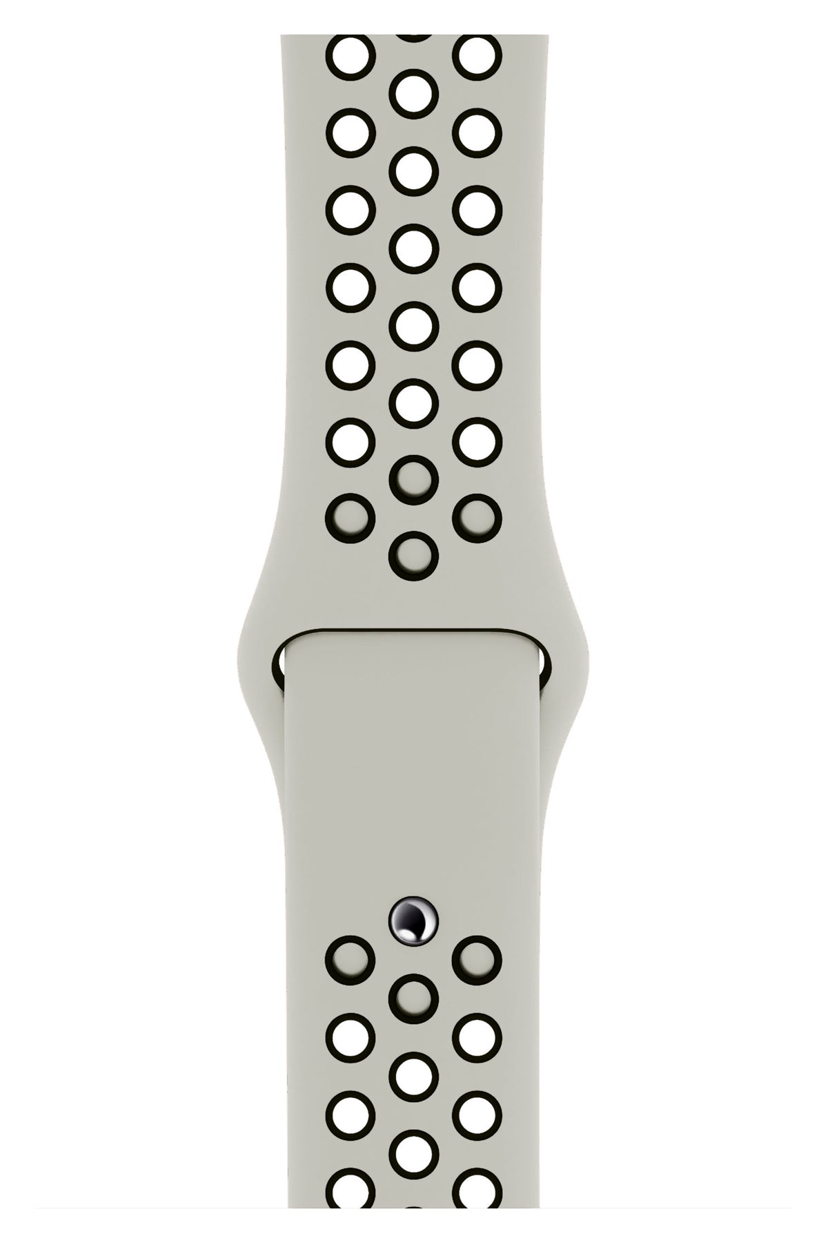 Apple Watch Compatible Silicone Perforated Sport Band Gray Black 