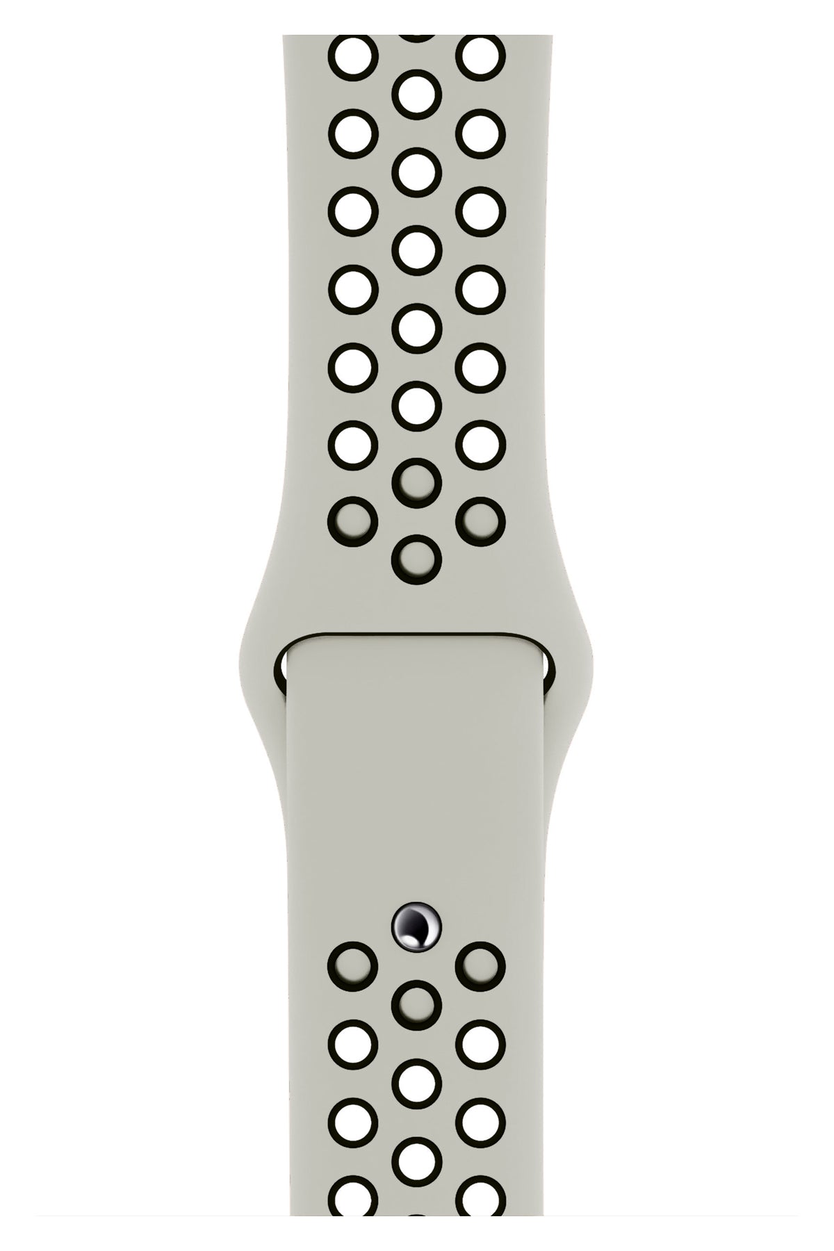 Apple Watch Uyumlu Silikon Delikli Spor Kordon Gri Siyah  bikordon