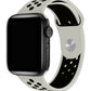 Apple Watch Compatible Silicone Perforated Sport Band Gray Black 