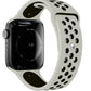 Apple Watch Compatible Silicone Perforated Sport Band Gray Black 