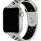Apple Watch Uyumlu Silikon Delikli Spor Kordon Gri Siyah  bikordon
