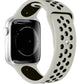 Apple Watch Compatible Silicone Perforated Sport Band Gray Black 