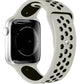 Apple Watch Uyumlu Silikon Delikli Spor Kordon Gri Siyah  bikordon