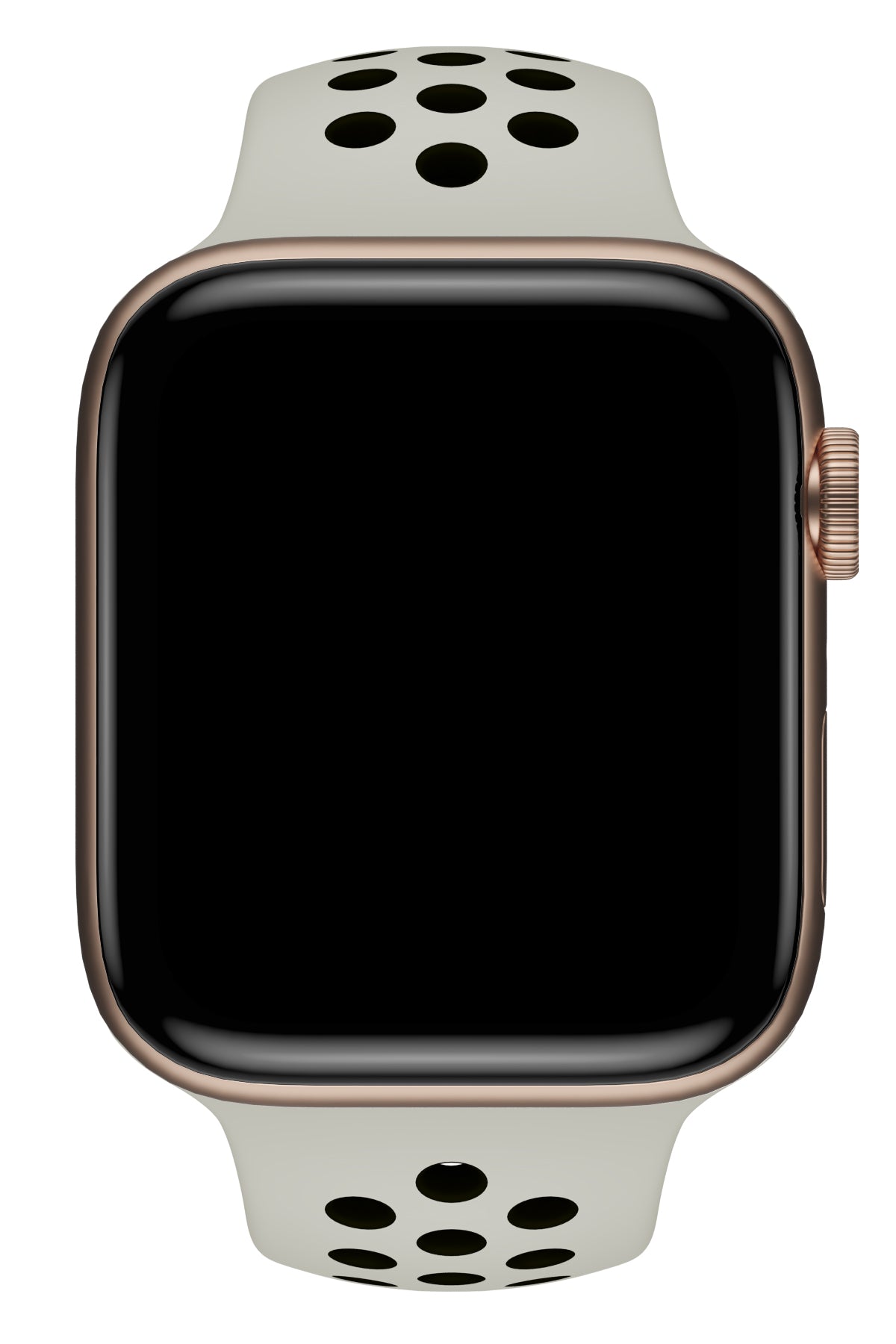 Apple Watch Uyumlu Silikon Delikli Spor Kordon Gri Siyah  bikordon