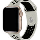 Apple Watch Uyumlu Silikon Delikli Spor Kordon Gri Siyah  bikordon
