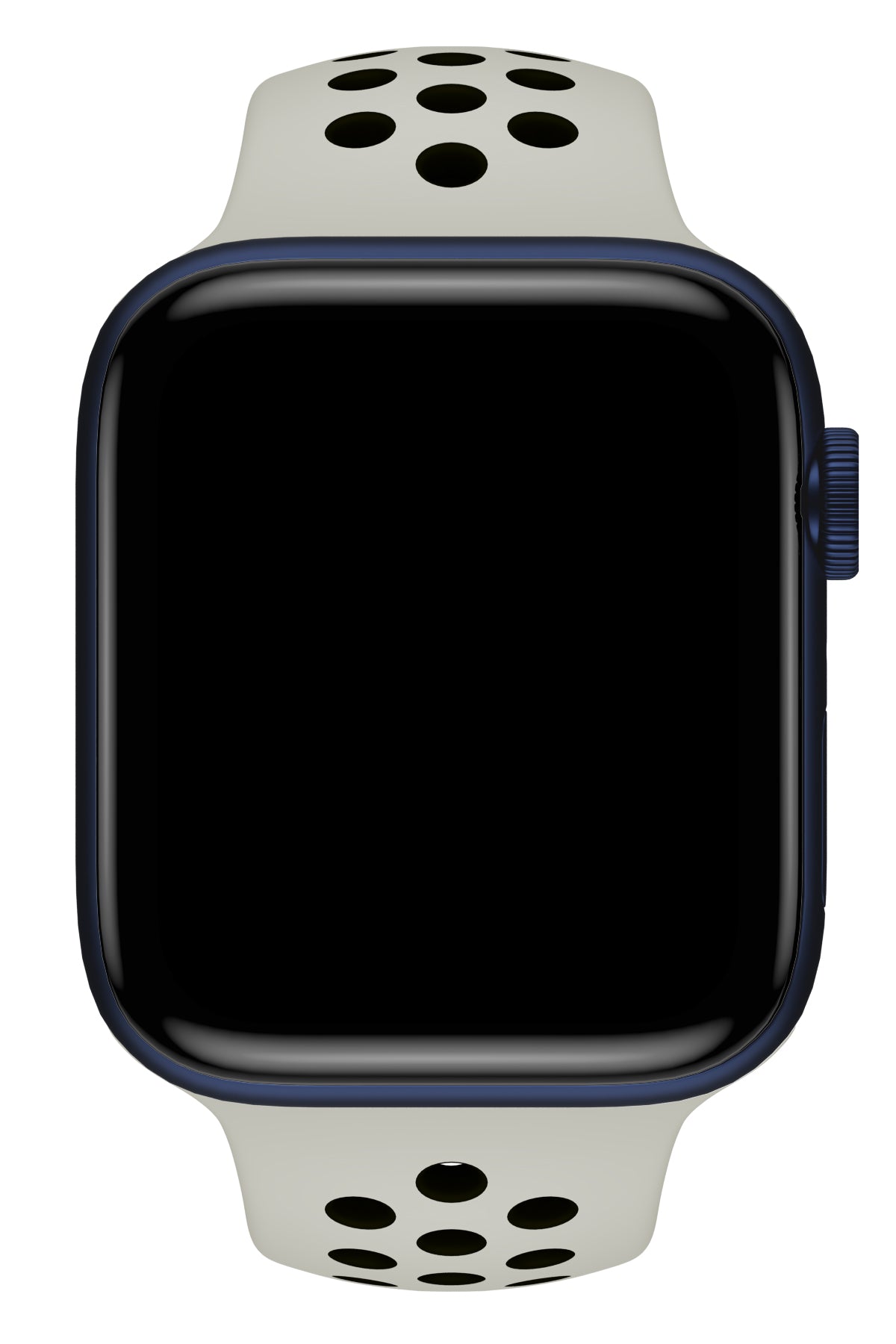 Apple Watch Uyumlu Silikon Delikli Spor Kordon Gri Siyah  bikordon