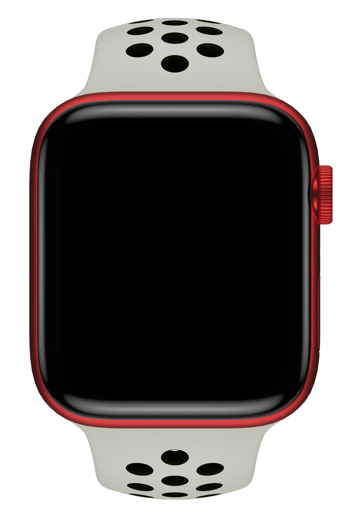 Apple Watch Uyumlu Silikon Delikli Spor Kordon Gri Siyah  bikordon
